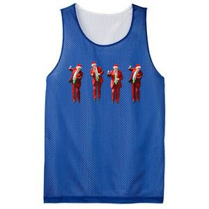 Funny Xmas Pajamas Holiday Santa Claus Christmas Trump Dance Cute Gift Mesh Reversible Basketball Jersey Tank