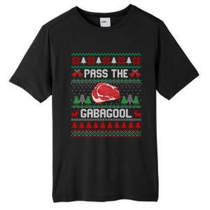 Funny Xmas Pass The Gabagool Tacky Ugly Christmas Great Gift Tall Fusion ChromaSoft Performance T-Shirt