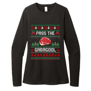 Funny Xmas Pass The Gabagool Tacky Ugly Christmas Great Gift Womens CVC Long Sleeve Shirt