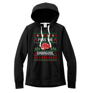 Funny Xmas Pass The Gabagool Tacky Ugly Christmas Great Gift Women's Fleece Hoodie