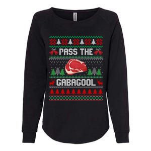 Funny Xmas Pass The Gabagool Tacky Ugly Christmas Great Gift Womens California Wash Sweatshirt