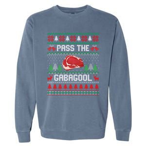 Funny Xmas Pass The Gabagool Tacky Ugly Christmas Great Gift Garment-Dyed Sweatshirt