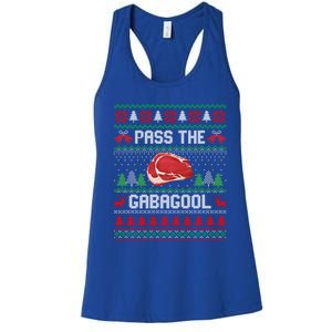 Funny Xmas Pass The Gabagool Tacky Ugly Christmas Great Gift Women's Racerback Tank