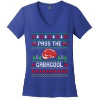 Funny Xmas Pass The Gabagool Tacky Ugly Christmas Great Gift Women's V-Neck T-Shirt