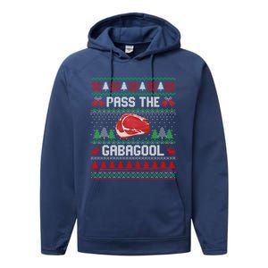 Funny Xmas Pass The Gabagool Tacky Ugly Christmas Great Gift Performance Fleece Hoodie