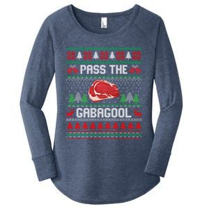 Funny Xmas Pass The Gabagool Tacky Ugly Christmas Great Gift Women's Perfect Tri Tunic Long Sleeve Shirt