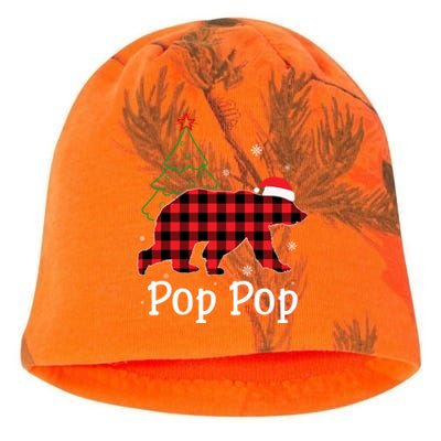 Funny Xmas Red Plaid Pop Pop Bear Ugly Christmas Sweater Gift Kati - Camo Knit Beanie