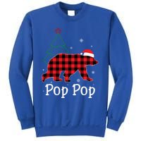 Funny Xmas Red Plaid Pop Pop Bear Ugly Christmas Sweater Gift Sweatshirt