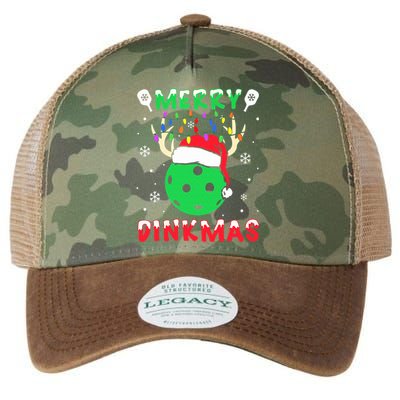 Funny Xmas Reindeer Santa Merry Pickleball Christmas  Legacy Tie Dye Trucker Hat