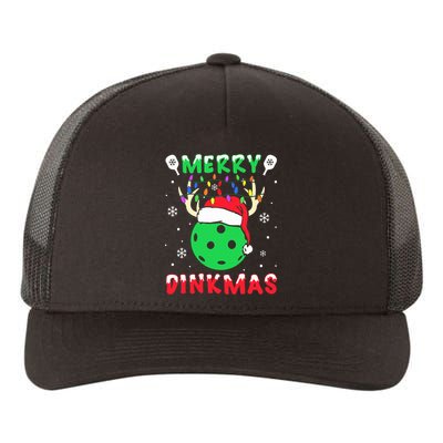 Funny Xmas Reindeer Santa Merry Pickleball Christmas  Yupoong Adult 5-Panel Trucker Hat