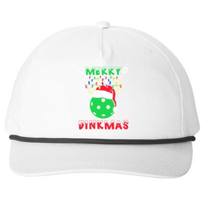 Funny Xmas Reindeer Santa Merry Pickleball Christmas  Snapback Five-Panel Rope Hat