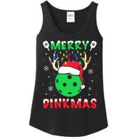 Funny Xmas Reindeer Santa Merry Pickleball Christmas  Ladies Essential Tank