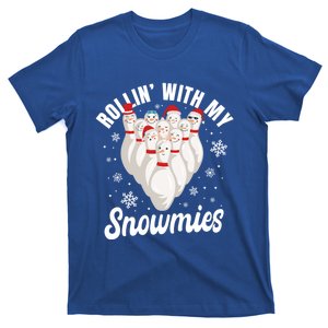 Funny Xmas Rollin With My Snowmies Snow Bowling Christmas Meaningful Gift T-Shirt