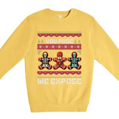 Funny Xray Radiologist Gingerbread Ugly Christmas Sweater Premium Crewneck Sweatshirt