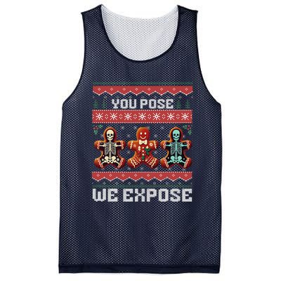 Funny Xray Radiologist Gingerbread Ugly Christmas Sweater Mesh Reversible Basketball Jersey Tank