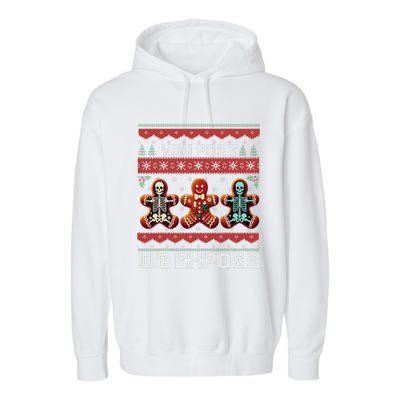 Funny Xray Radiologist Gingerbread Ugly Christmas Sweater Garment-Dyed Fleece Hoodie