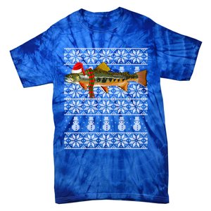 Fish Xmas Santa Hat Brook Trout Ugly Christmas Swea Tie-Dye T-Shirt