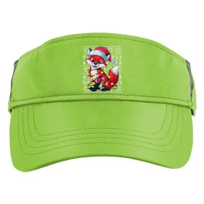 Fox Xmas Style Ugly Santa Fox Christmas Adult Drive Performance Visor