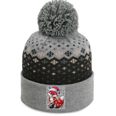 Fox Xmas Style Ugly Santa Fox Christmas The Baniff Cuffed Pom Beanie