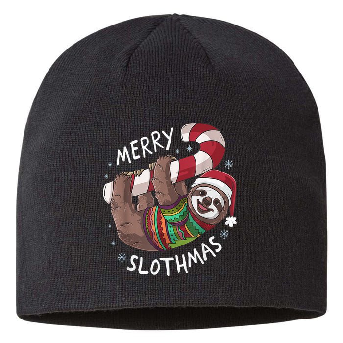 Funny Xmas Sloth Stocking Stuffer For Christmas Sustainable Beanie