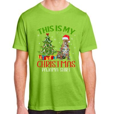 Funny Xmas Santa Lights This Is My Leopard Christmas Pajama Great Gift Adult ChromaSoft Performance T-Shirt