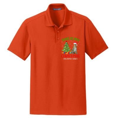 Funny Xmas Santa Lights This Is My Leopard Christmas Pajama Great Gift Dry Zone Grid Polo