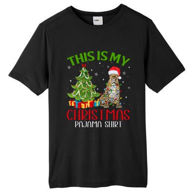 Funny Xmas Santa Lights This Is My Leopard Christmas Pajama Great Gift Tall Fusion ChromaSoft Performance T-Shirt