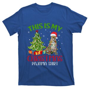 Funny Xmas Santa Lights This Is My Leopard Christmas Pajama Great Gift T-Shirt