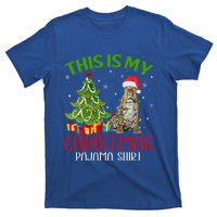 Funny Xmas Santa Lights This Is My Leopard Christmas Pajama Great Gift T-Shirt