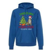 Funny Xmas Santa Lights This Is My Leopard Christmas Pajama Great Gift Premium Hoodie