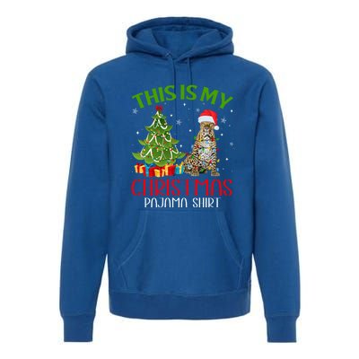 Funny Xmas Santa Lights This Is My Leopard Christmas Pajama Great Gift Premium Hoodie