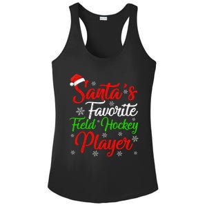 Funny Xmas Santas Favorite Field Hockey Player Christmas Funny Gift Ladies PosiCharge Competitor Racerback Tank