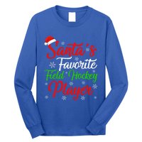 Funny Xmas Santas Favorite Field Hockey Player Christmas Funny Gift Long Sleeve Shirt