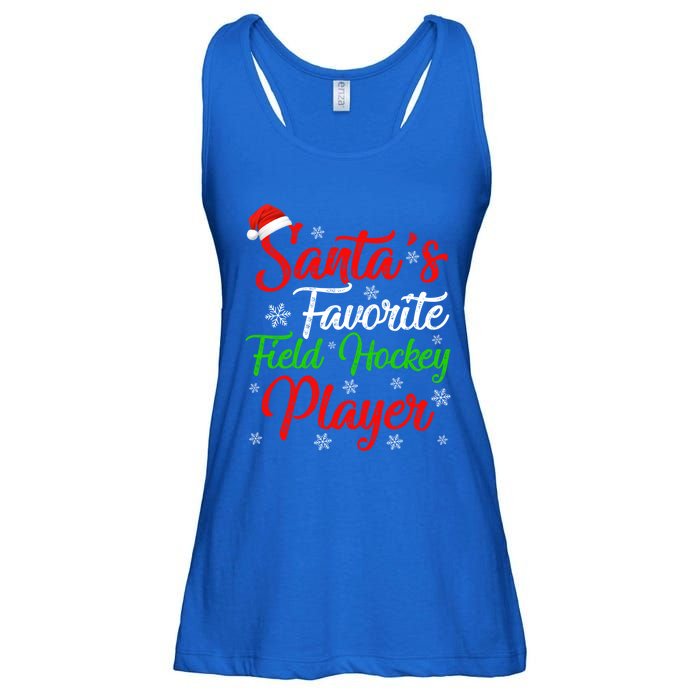 Funny Xmas Santas Favorite Field Hockey Player Christmas Funny Gift Ladies Essential Flowy Tank