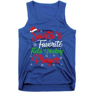 Funny Xmas Santas Favorite Field Hockey Player Christmas Funny Gift Tank Top