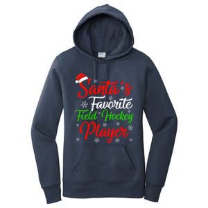 Funny Xmas Santas Favorite Field Hockey Player Christmas Funny Gift Women's Pullover Hoodie