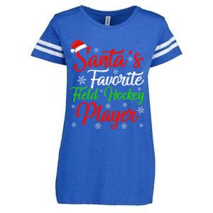 Funny Xmas Santas Favorite Field Hockey Player Christmas Funny Gift Enza Ladies Jersey Football T-Shirt