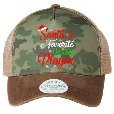 Funny Xmas Santas Favorite Hockey Player Christmas Gift Legacy Tie Dye Trucker Hat