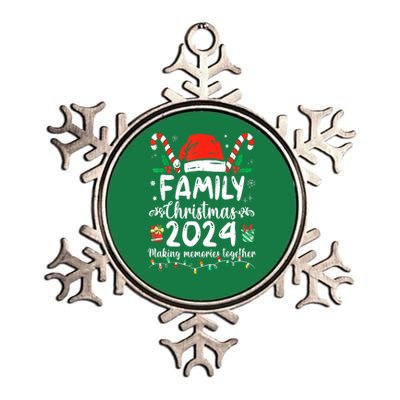 Funny Xmas Squad Santa Elf Family Christmas 2024 Matching Gift Metallic Star Ornament