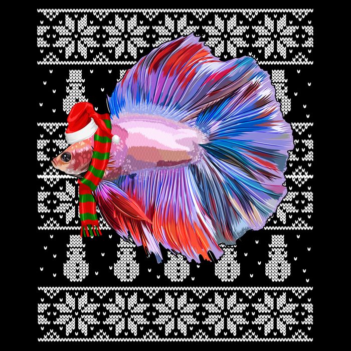 Fish Xmas Santa Hat Betta Fish Ugly Christmas Gift Impact Tech Backpack