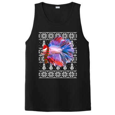 Fish Xmas Santa Hat Betta Fish Ugly Christmas Gift PosiCharge Competitor Tank