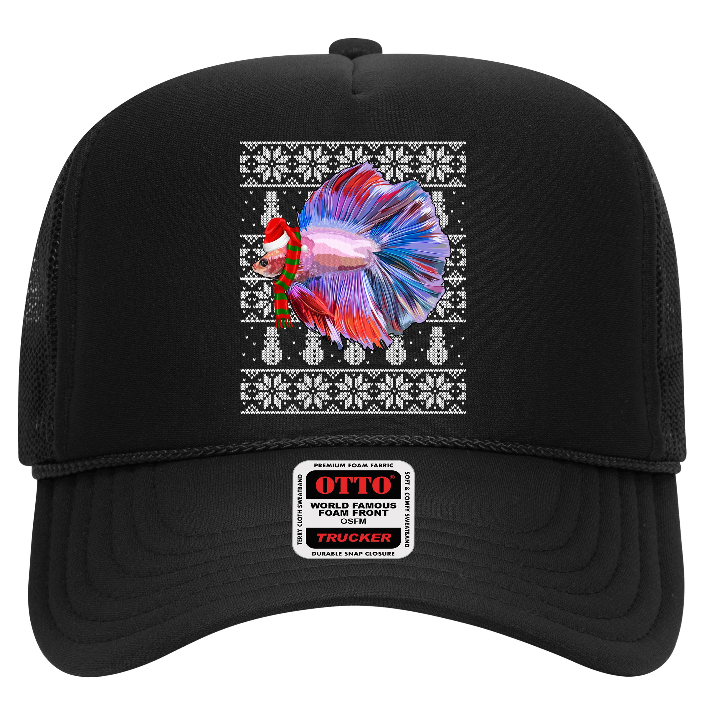 Fish Xmas Santa Hat Betta Fish Ugly Christmas Gift Hat