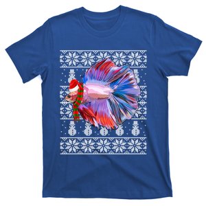 Fish Xmas Santa Hat Betta Fish Ugly Christmas Gift T-Shirt