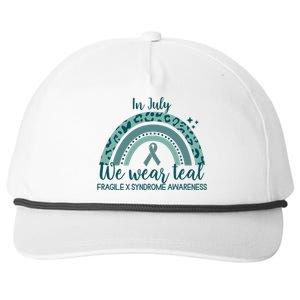 Fragile X Syndrome Awareness In July We Wear Teal Snapback Five-Panel Rope Hat