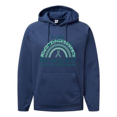 Fragile X Syndrome Awareness In July We Wear Teal Performance Fleece Hoodie