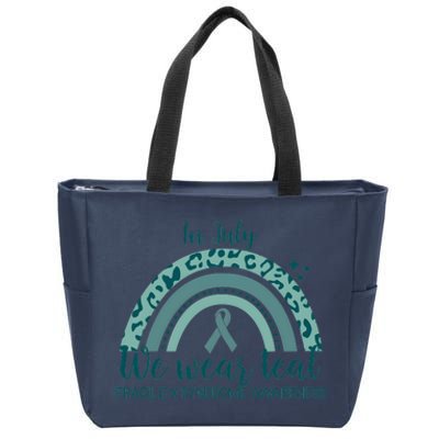 Fragile X Syndrome Awareness In July We Wear Teal Zip Tote Bag