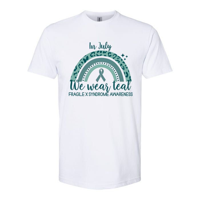 Fragile X Syndrome Awareness In July We Wear Teal Softstyle CVC T-Shirt