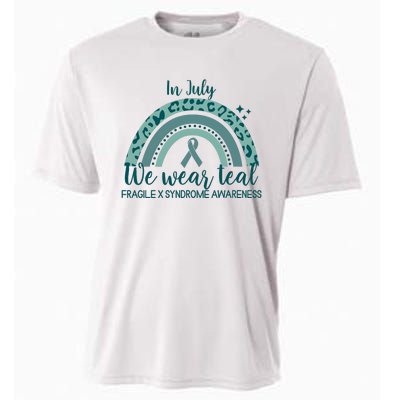 Fragile X Syndrome Awareness In July We Wear Teal Cooling Performance Crew T-Shirt