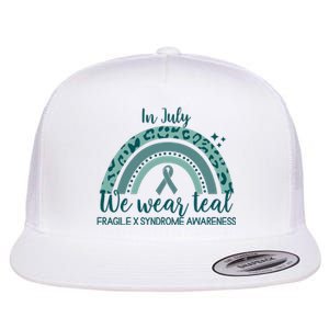 Fragile X Syndrome Awareness In July We Wear Teal Flat Bill Trucker Hat