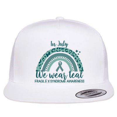 Fragile X Syndrome Awareness In July We Wear Teal Flat Bill Trucker Hat